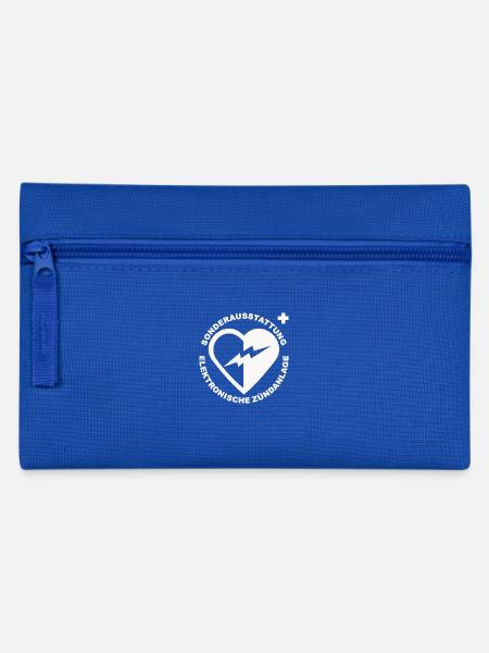 Defi-Shirt, schwarz - Federtasche - Royalblau