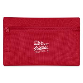 Für Mechaniker-Herzblätter. Geschenk - Federtasche - Rot - Vorne