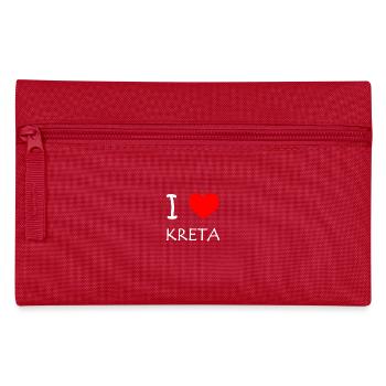 I Love Kreta - Federtasche - Rot - Vorne