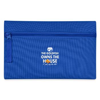 Le poisson rouge est le patron énonciations drôles - Trousse - bleu royal - Devant