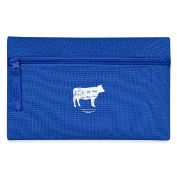 Fleischteile beim Rind - Federtasche - Royalblau - Vorne