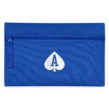 Poker Ass Pik Ace Spade - Federtasche - Royalblau - Vorne