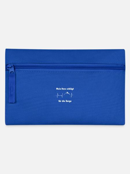 Wandern Herzschlag Berge - Federtasche - Royalblau