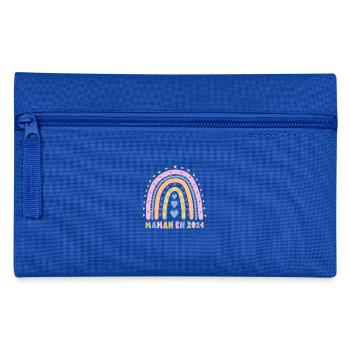 Maman 2024 annonce grossesse future maman enceinte - Trousse - bleu royal - Devant