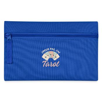 Tarot jeu de cartes poker - Trousse - bleu royal - Devant