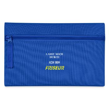 Lasst mich durch, ich bin Friseur Geschenkidee - Federtasche - Royalblau - Vorne