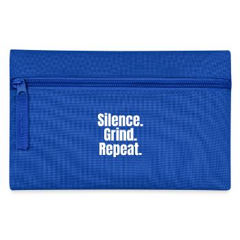 Silence. Croûte. Répéter. – Chemise de motivation - Trousse - bleu royal - Devant