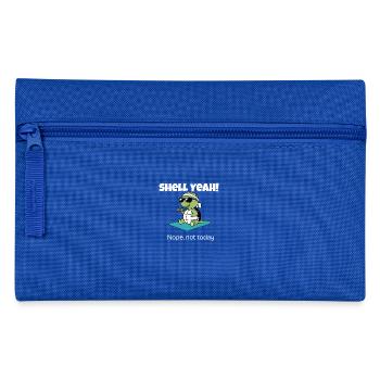 Funny Turtle Gym T-Shirt – Shell Yeah - Federtasche - Royalblau - Vorne