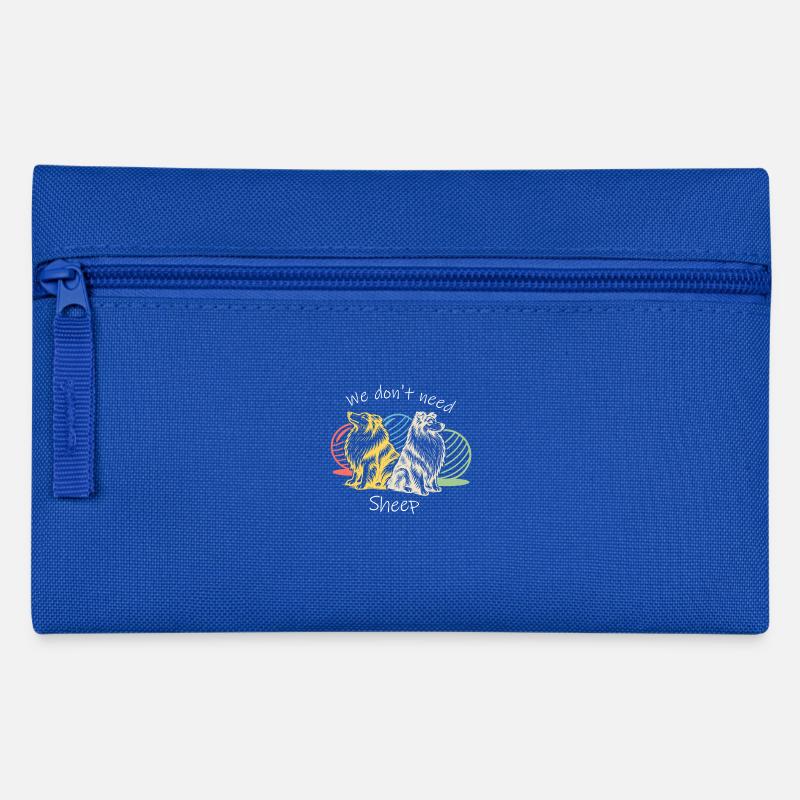 Treibball (bunt) mit Text - Federtasche - Royalblau