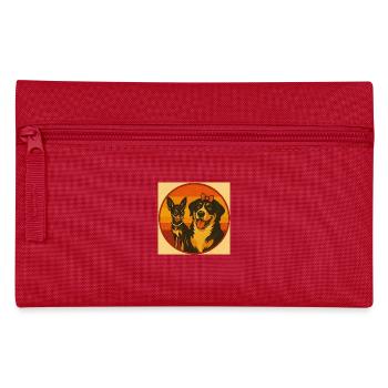 Retro Paw Power - Federtasche - Rot - Vorne