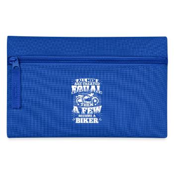 Funny Motorcycle Bike Shirt All Men Equal - Federtasche - Royalblau - Vorne