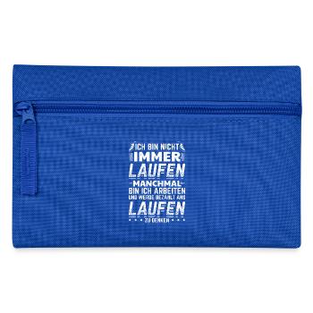 Lustiges Laufen Läufer Shirt Nicht Immer - Federtasche - Royalblau - Vorne