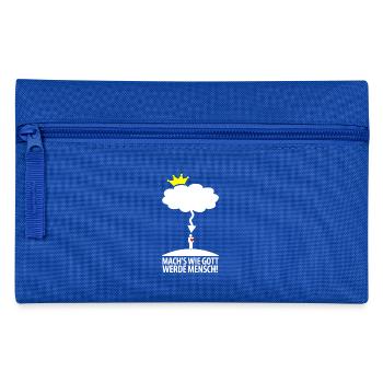 Mach*s wie Gott und werde Mensch! - Federtasche - Royalblau - Vorne