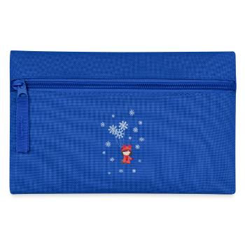 Cute little girl with snowflakes - Pencil Case - royal blue - Front