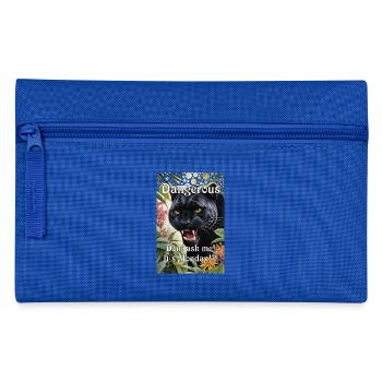 Gefährlicher Panther im Urwald Humor Montag Büro - Federtasche - Royalblau - Vorne