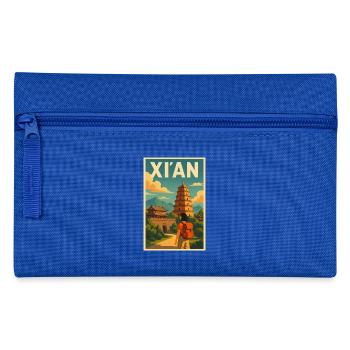Xian Retro Poster Design - Trousse - bleu royal - Devant
