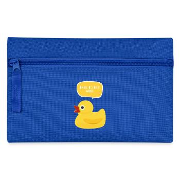 Parlez à la conception du canard ailé - Trousse - bleu royal - Devant