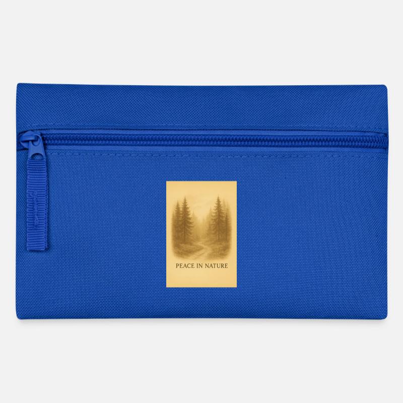 Calme dans le chemin forestier - Trousse - bleu royal