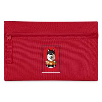 Sibirische Husky Ramen Japanische Nudelkunst - Federtasche - Rot - Vorne