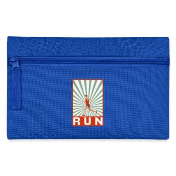 Run Runner Running Vintage Style - Pencil Case - royal blue - Front