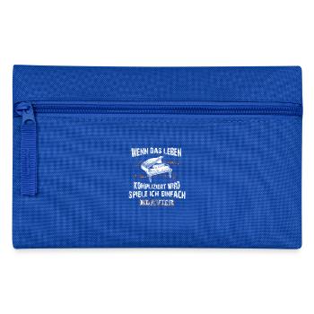 Klavier - Wenn das Leben kompliziert .. - T-Shirt - Federtasche - Royalblau - Vorne