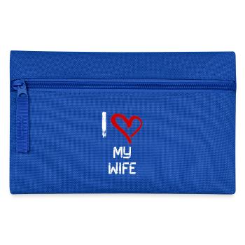 J'aime ma femme - Trousse - bleu royal - Devant