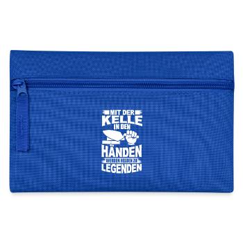 MAURER BERUF HANDWERK ARBEIT JOB GESCHENK BAU - Federtasche - Royalblau - Vorne