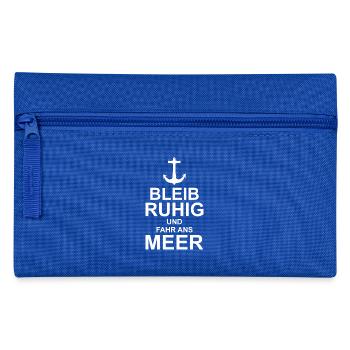 Restez calme et ancre à la mer - Trousse - bleu royal - Devant