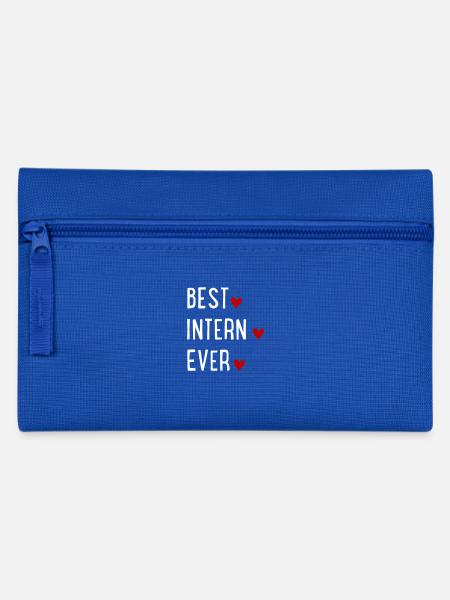 bester Praktikant - Federtasche - Royalblau