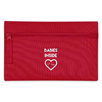 Babies Inside - For Twins - Pencil Case - red - Front