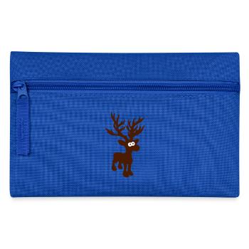 niedlicher Elch Karibu Rentier schnee ski - Federtasche - Royalblau - Vorne