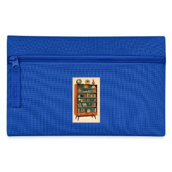 Bookshelf | Read | Bookworm | Book fan - Pencil Case - royal blue - Front