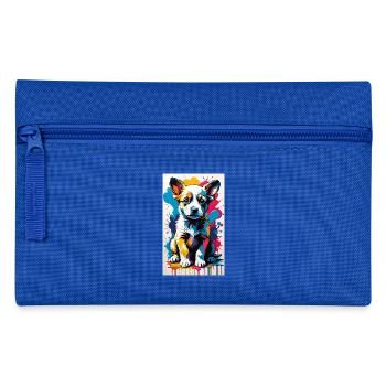Hundewelpen | Hunde | Welpen | Hundefan - Federtasche - Royalblau - Vorne