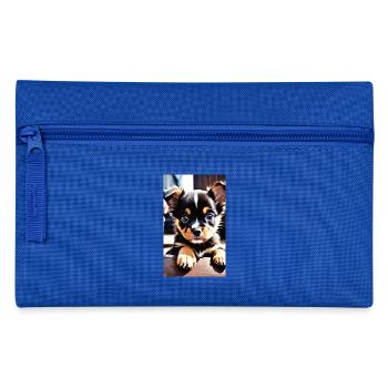 Hundewelpen | Hunde | Welpen | Hundefan - Federtasche - Royalblau - Vorne