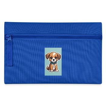 Hundewelpen | Hunde | Welpen | Hundefan - Federtasche - Royalblau - Vorne