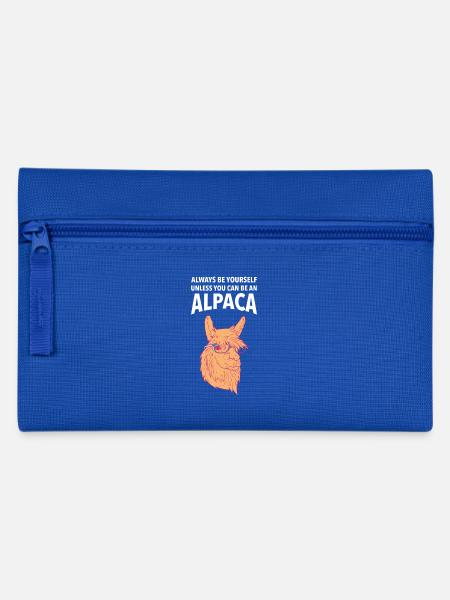 Always Be An Alpaca - Federtasche - Royalblau