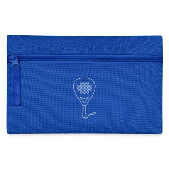 Padel Herz weiß - Federtasche - Royalblau - Vorne