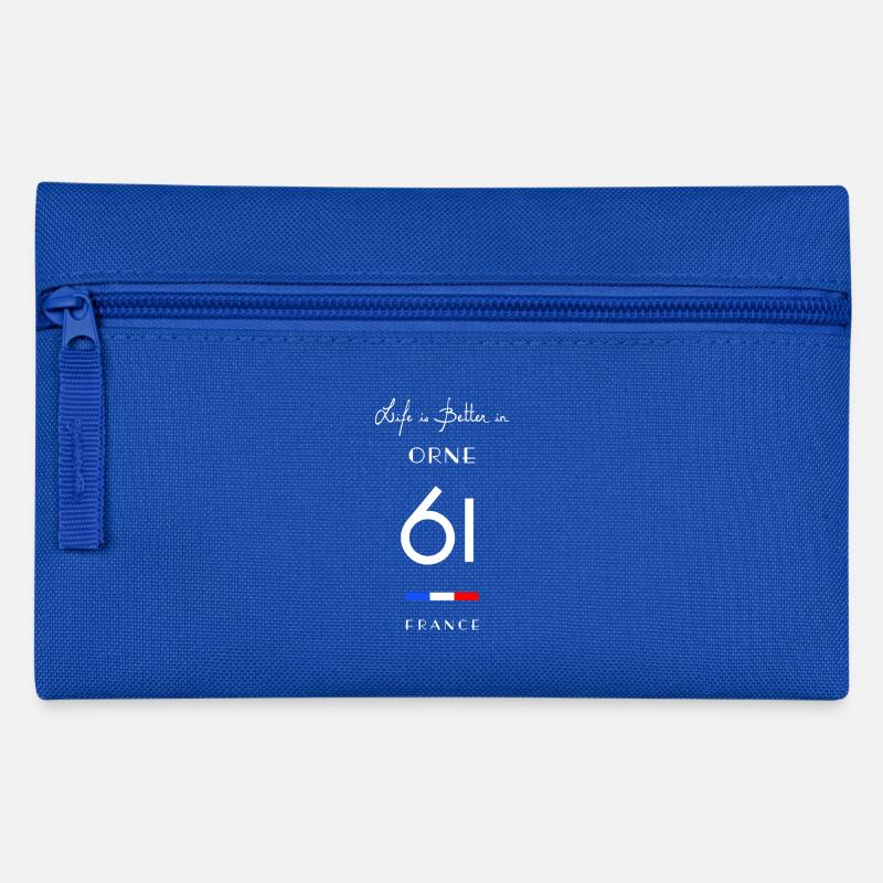La vie est meilleure en ORNE Numéro 61 Normandie - Trousse - bleu royal