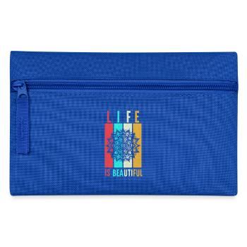 La vie est belle Mandala - Trousse - bleu royal - Devant