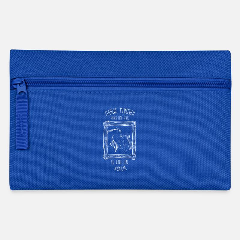 Pferde Stute - Federtasche - Royalblau