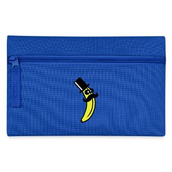 Sir Mustache Banana - Pencil Case - royal blue - Front