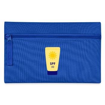 spf 50 sunscreen - Pencil Case - royal blue - Front