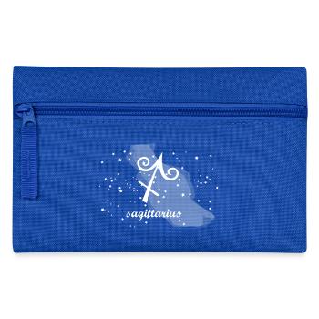 Sternzeichen Schütze - Federtasche - Royalblau - Vorne