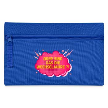 Wechseljahre Lustige Perimenopause - Federtasche - Royalblau - Vorne