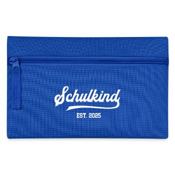 Schulkind 2025 Einschulung Schule Schulanfang - Federtasche - Royalblau - Vorne