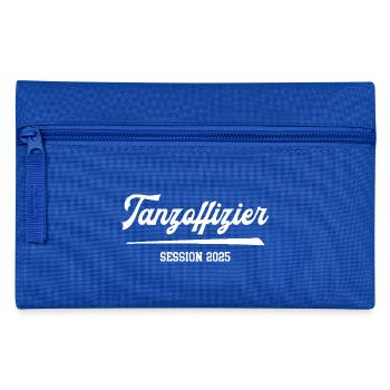 Tanzoffizier 2025 Prinzengarde Karneval Gardetanz - Federtasche - Royalblau - Vorne