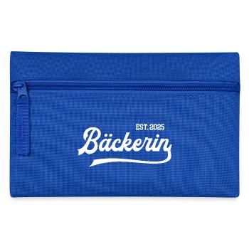 Bäckerin est 2025 Beruf Bäcker Bäckerei Azubi - Federtasche - Royalblau - Vorne