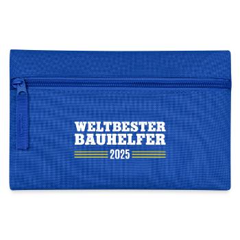 Bauhelfer 2025 Danke Bauarbeiter Bau Handwerker - Federtasche - Royalblau - Vorne