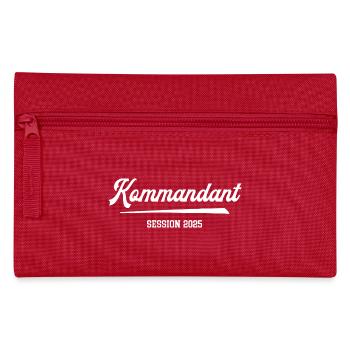 Kommandant Karneval 2025 Fasching Prinzengarde - Federtasche - Rot - Vorne