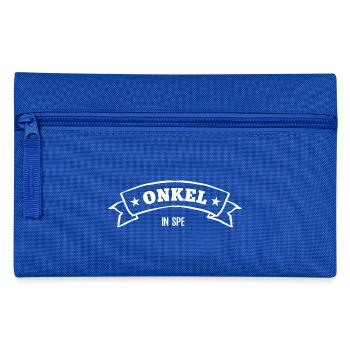 Onkel in Spe Bruder Baby Ankündigung Patenonkel - Federtasche - Royalblau - Vorne